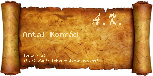 Antal Konrád névjegykártya