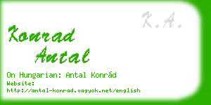 konrad antal business card